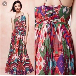 Anthropologie Maeve Multi-colored Maxi Dress